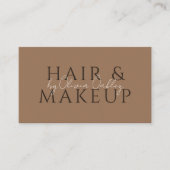 QR Code Haar En Make-up Sark Terracotta Visitekaartje (Voorkant)
