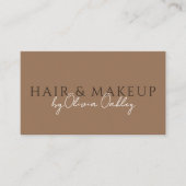 QR Code Haar En Make-up Sark Terracotta Visitekaartje (Voorkant)