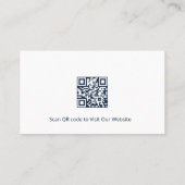 QR-code Haarstylist Eenvoudige schaar Navy Blue Visitekaartje (Achterkant)