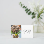 QR-code haarstylist foto Visitekaartje (Staand voorkant)