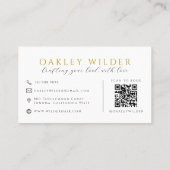 QR Code Haarstylist Foto Visitekaartje (Achterkant)