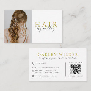 QR Code Haarstylist Foto Visitekaartje