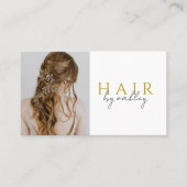 QR Code Haarstylist Foto Visitekaartje (Voorkant)