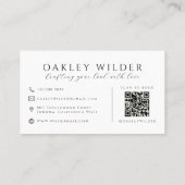 QR Code Haarstylist Foto Visitekaartje (Achterkant)
