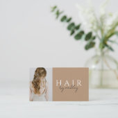 QR Code Haarstylist Foto Visitekaartje (Staand voorkant)