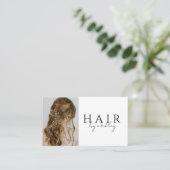 QR Code Haarstylist Foto Visitekaartje (Staand voorkant)