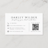 QR Code Haarstylist Foto Visitekaartje (Achterkant)