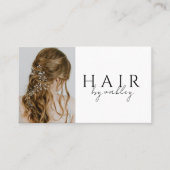 QR Code Haarstylist Foto Visitekaartje (Voorkant)