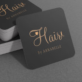 QR code haarstylist professioneel goud zwart Vierkante Visitekaartje