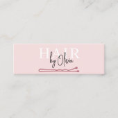 QR Code Hair Stylist Moderne Typografie Mini Visitekaartje (Voorkant)