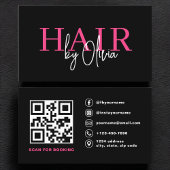 QR Code Hair Stylist Moderne Typografie Visitekaartje