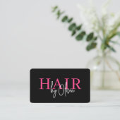 QR Code Hair Stylist Moderne Typografie Visitekaartje (Staand voorkant)
