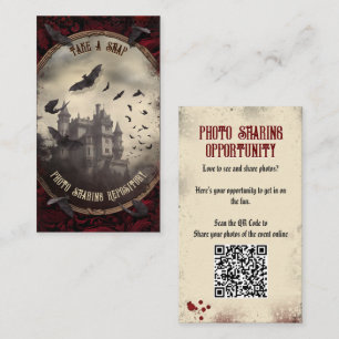 QR Code Halloween Foto's Website Dracula's Castle Informatiekaartje