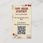 QR Code Halloween Foto's Website Romantisch Dracul Informatiekaartje (Achterkant)