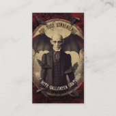 QR Code Halloween Kostuum Website Creepy Nosferatu Informatiekaartje (Voorkant)