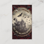 QR Code Halloween Kostuum Website Dracula Castle Informatiekaartje (Voorkant)