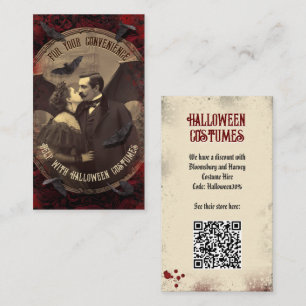 QR Code Halloween Kostuum Website Romantische Drac Informatiekaartje