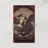 QR Code Halloween Raffle Gothic Romantische Vampie Informatiekaartje (Voorkant)