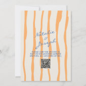 QR Code Hand geschilderd grillige kleurrijke bruil Kaart (Achterkant)