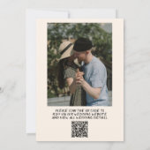 QR Code Hand Geschreven Getrokken Taart Fotobruilo Kaart (Achterkant)