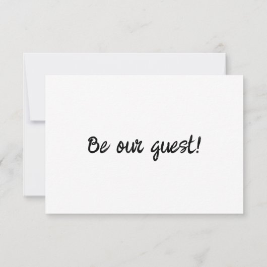 QR Code Hand Geschreven Retro Lijst Modern Huwelij RSVP Kaartje (Achterkant)