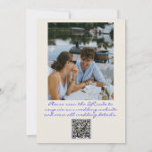 QR Code Hand Geschreven Tekenen Eigenzinnige Foto  Kaart (Achterkant)