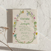 QR Code Hand Getrokken Kleurrijke Bloemen Krans Tr Kaart