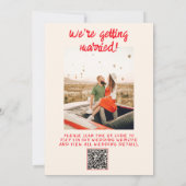 QR-code Hand getrokken rode eigenzinnige taart Fot Kaart (Achterkant)