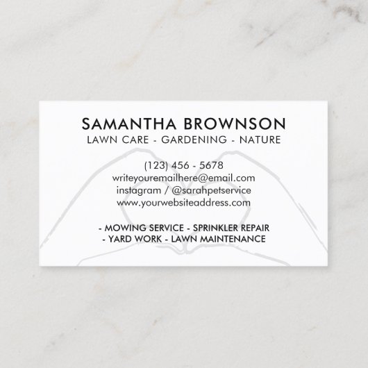 QR Code Hand Heart Love Modern Visitekaartje (Achterkant)