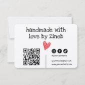 QR-code handgemaakt met liefde | Eenvoudig minimaa (Voorkant)