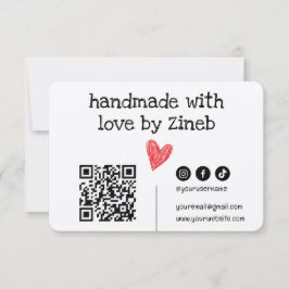 QR-code handgemaakt met liefde | Eenvoudig minimaa