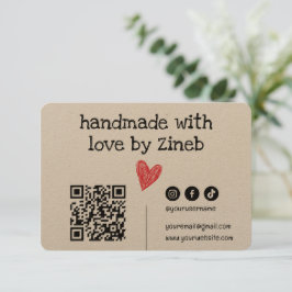QR-code handgemaakt met liefde | Eenvoudig minimaa