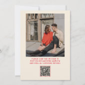 QR-code Handgeschreven foto bruiloft Kaart (Achterkant)