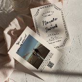 QR-code Handgeschreven Scribble Moderne foto bruil Kaart