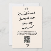 QR-code Handgeschreven Scribble Unieke eigenzinnig Kaart (Achterkant)