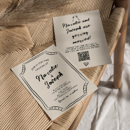 QR-code Handgeschreven Scribble Unieke eigenzinnig Kaart