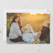 QR Code Handgeschreven stijl Casual 2 Fotohuwelijk Save The Date (Achterkant)