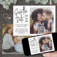 QR-code handgeschreven stijl informeel 2 foto brui