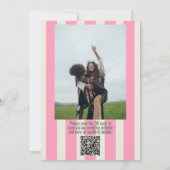 QR-code Handgeschreven Whimsical Summer Photo Wedd Kaart (Achterkant)