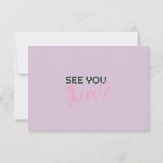 QR-code Handgeschreven Whimsical Unique Wedding RSVP Kaartje (Achterkant)