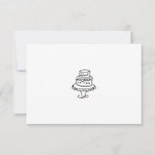 QR Code Handgetekende Doodle RSVP Reactie Kaartje (Achterkant)