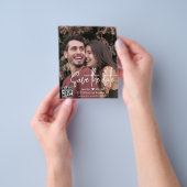 qr code handschrift paar foto slaat de datum op flyer (Hand)