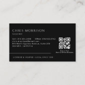 QR Code Handyman Carpenter Carpentry Visitekaartje (Achterkant)