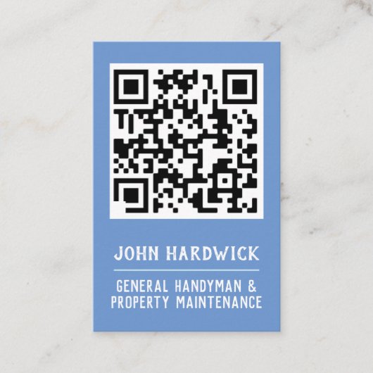 QR-code Handyman en eigendomsonderhoud Visitekaartje (Voorkant)