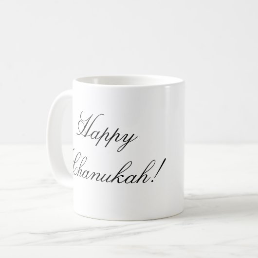 QR-code - Happy Chanukah! Koffiemok (Voorkant links)