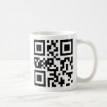 QR-code - Happy Chanukah! Koffiemok<br><div class="desc">Geweldig geschenk voor de tech-geek in je leven. QR-code "HAppy Chanukah!" aan de ene kant en aan de andere kant tekst.</div>