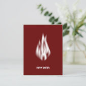 Qr-code Happy Paast Soft White Flame Feestdagenkaart (Staand voorkant)