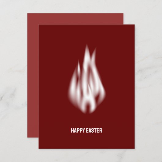 Qr-code Happy Paast Soft White Flame Feestdagenkaart (Voorkant / Achterkant)