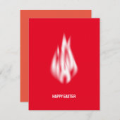 Qr-code Happy Paast Soft White Flame Feestdagenkaart (Voorkant / Achterkant)