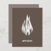 Qr-code Happy Paast Soft White Flame Feestdagenkaart (Voorkant / Achterkant)